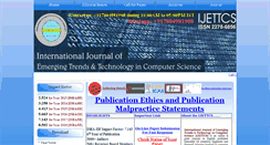 Desktop Screenshot of ijettcs.org