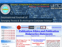 Tablet Screenshot of ijettcs.org